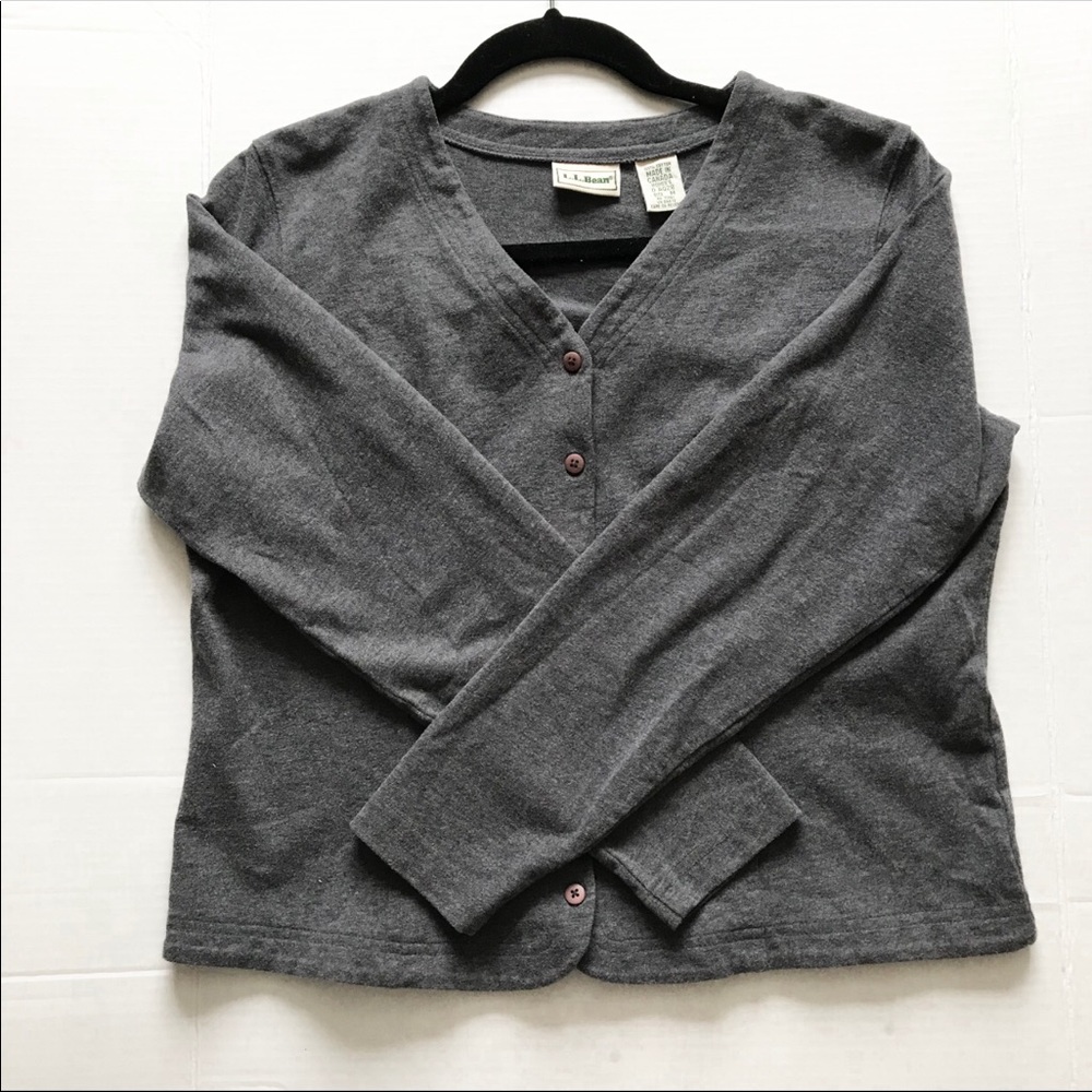 LL Bean Flannel Button Up Top Size M